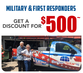 $500 off for military, first responders solar discounts